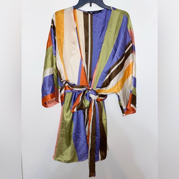 ZARA Wrap Playsuit/Romper Size XL - Picture 3 of 8